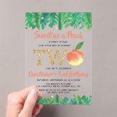 Invitations En Acrylique Sweet Peach Boys 2e anniversaire (In situ (ordinateur de poche))