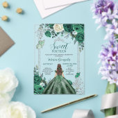 Invitations En Acrylique Sweet sixteen Emerald Green & Silver Anniversaire (Insitu (Mariage))