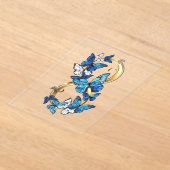 Invitations En Acrylique Symbol Infinity of Blue Morpho Butterflies (Poser)