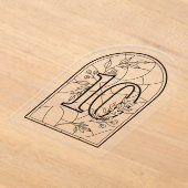 Invitations En Acrylique Table numéro dix de style vitrail (Poser)