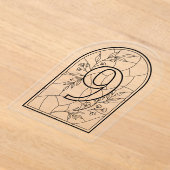 Invitations En Acrylique Table numéro neuf de style vitrail (Poser)