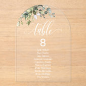 Invitations En Acrylique Tableau des arches Mariages Feuilles d'Eucalyptus (Recto)