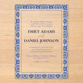 Invitations En Acrylique Talvera Fiesta Espagne Mexique Destination Mariage (Recto)