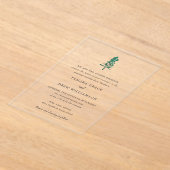 Invitations En Acrylique Tamara Pine Tree Mariage moderne (Poser)