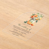 Invitations En Acrylique Tangerine Citrus Orange Mason Jar Wedding (Poser)