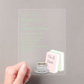 Invitations En Acrylique Tea & Books Bridal Shower (In situ (ordinateur de poche))