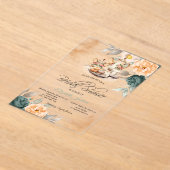 Invitations En Acrylique Tea Set Fête des mariées Rose verte (Poser)