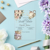 Invitations En Acrylique Tea Set Lumières Fête des mariées Rose (Insitu (Mariage))