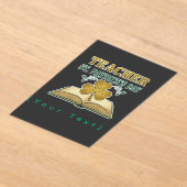 Invitations En Acrylique Teacher & Student Class of 2026 - Knowledge is Lig (Poser)