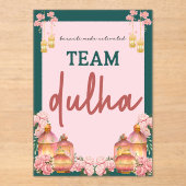 Invitations En Acrylique team dulha (Recto)