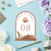 Invitations En Acrylique Terracotta Cactus Wedding Acrylic Table Number (Insitu (Mariage))