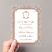 Invitations En Acrylique Terracotta Catholic Wedding Save the Date (In situ (ordinateur de poche))