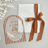 Invitations En Acrylique Terracotta Hand Painted Wedding