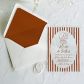 Invitations En Acrylique Terracotta Hand Painted Wedding