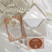 Invitations En Acrylique Terracotta Hand Painted Wedding