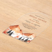 Invitations En Acrylique Terracotta Mountain Bridal Shower (Poser)