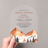 Invitations En Acrylique Terracotta Mountain Bridal Shower (In situ (ordinateur de poche))