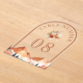 Invitations En Acrylique Terracotta Mountain Wedding Acrylic Table Number (Poser)