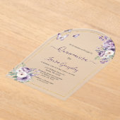 Invitations En Acrylique Thème acrylique violet quinceañera (Poser)