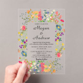 Invitations En Acrylique Thème Mariage de fleurs (In situ (ordinateur de poche))