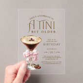 Invitations En Acrylique Tini Bit Ancien Espresso Martini Anniversaire pour (In situ (ordinateur de poche))