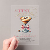 Invitations En Acrylique Tini Un Peu Plus Vieille Martini Espresso Arc Rose (In situ (ordinateur de poche))