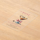 Invitations En Acrylique Tini Un Peu Plus Vieille Martini Espresso Arc Rose (Poser)