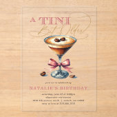 Invitations En Acrylique Tini Un Peu Plus Vieille Martini Espresso Arc Rose (Recto)