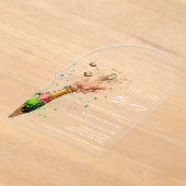 Invitations En Acrylique Toast Pink Champagne Bouteille Douche nuptiale (Poser)