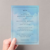 Invitations En Acrylique Together with their families Sky Blue Clouds (In situ (ordinateur de poche))