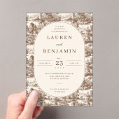 Invitations En Acrylique Toile de Romance Wedding (In situ (ordinateur de poche))