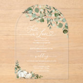 Invitations En Acrylique Tombe en amour Mariage Citrouille de verdure (Recto)