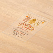 Invitations En Acrylique Tomber dans l'amour Automne Baby shower Vêtements  (Poser)