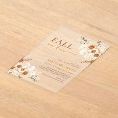 Invitations En Acrylique Tomber Dans L'Amour Fête des mariées Boho Terracot (Poser)