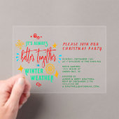 Invitations En Acrylique Toujours mieux ensemble en hiver Noël (In situ (ordinateur de poche))