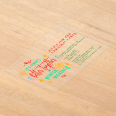 Invitations En Acrylique Toujours mieux ensemble en hiver Noël (Poser)