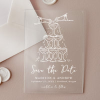 Tour de Champagne Blanc Fantaisiste Save the Date