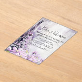 Invitations En Acrylique Tour Eiffel Lavender Romance Mariage (Poser)