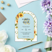 Invitations En Acrylique Tournesol Acrylique clair moderne Rustique Boho (Insitu (Mariage))