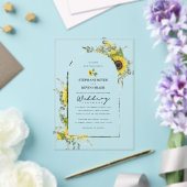 Invitations En Acrylique Tournesols et Mariage à arc Eucalyptus (Insitu (Mariage))