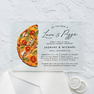 Invitations En Acrylique Tout ce dont vous avez besoin est l'amour et le dî