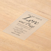 Invitations En Acrylique Tout ce dont vous avez besoin est Love Script Rehe (Poser)
