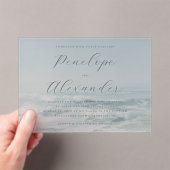 Invitations En Acrylique Tranquil Blue Ocean Waves (In situ (ordinateur de poche))