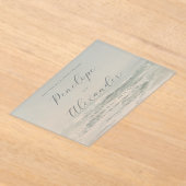 Invitations En Acrylique Tranquil Blue Ocean Waves (Poser)