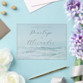 Invitations En Acrylique Tranquil Blue Ocean Waves (Insitu (Mariage))