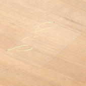 Invitations En Acrylique Transparence du monogramme de script surdimensionn (Poser)