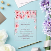 Invitations En Acrylique Transparent Cherry Blossom Wedding (Insitu (Mariage))