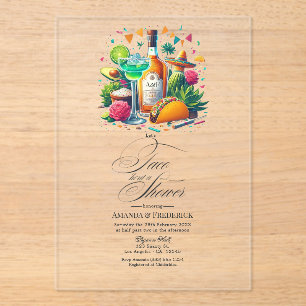 Invitations En Acrylique Transparent mexicaine Fiesta Taco 'Bout a Shoot