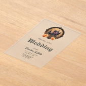 Invitations En Acrylique Transport gothique avec Ravens et Rose. (Poser)