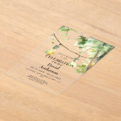 Invitations En Acrylique Tree & Lights Celebration of Life (Poser)